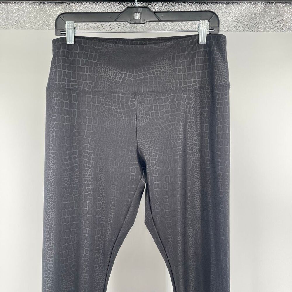 Wild Fable Black Croc Print High Rise Leggings Faux Leather Look Large - Picture 3 of 13
